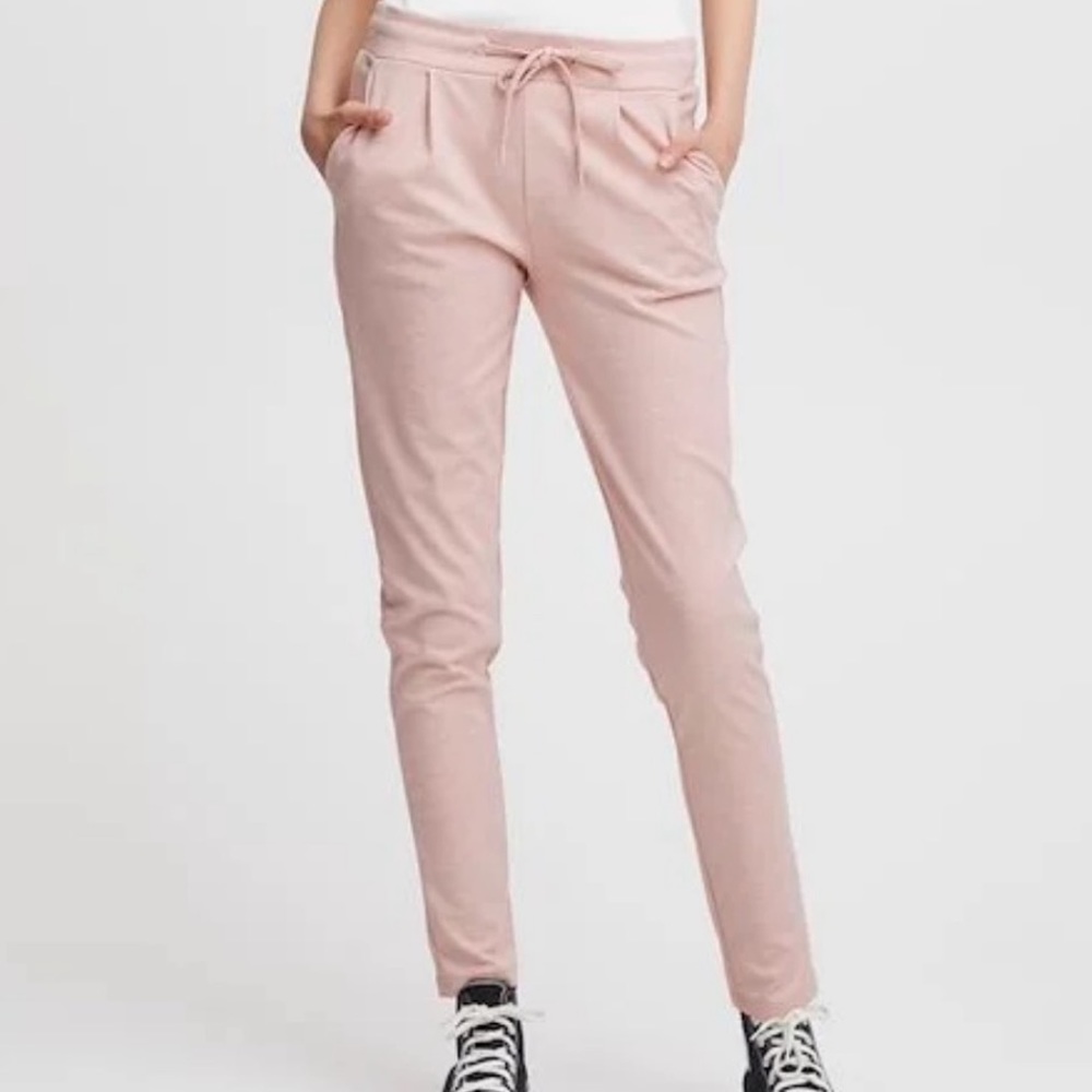 Women's Drawstring Jogger Pants - Light Pink
